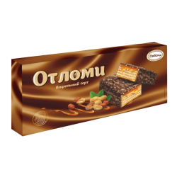 Вафельный торт "Akkond" Отломи в шоколадном глазуре, 300 гр